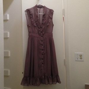 Adorable sheer top polka dot dress