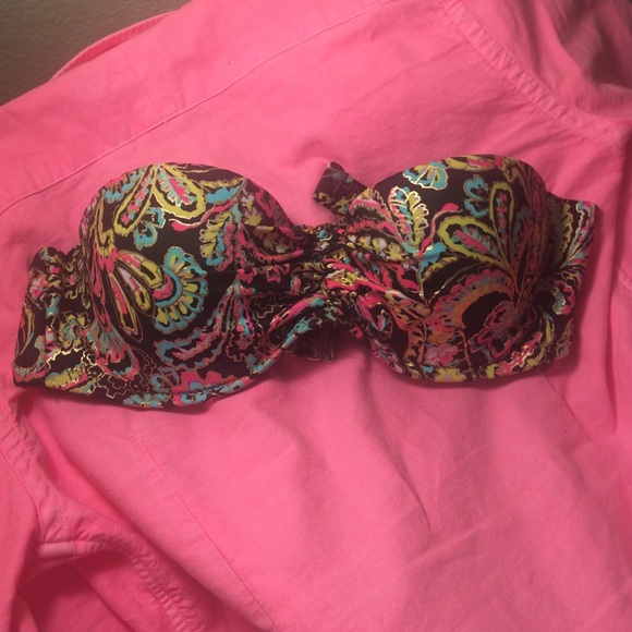 Victoria's Secret Black Neon Paisley 32b