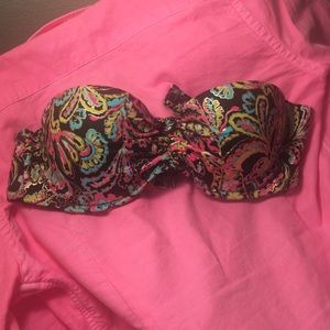Victoria's Secret Black Neon Paisley 32b