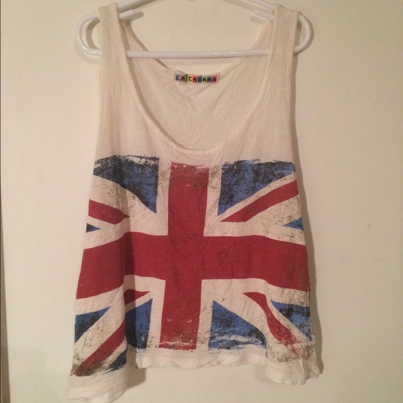 Cropped British Flag Tank