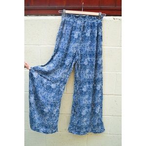 Wide leg floral pants