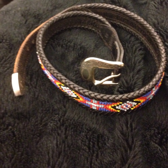 Vintage detailed beaded belt