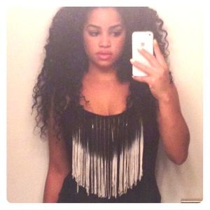 Tight fitting top with gorgeous detail