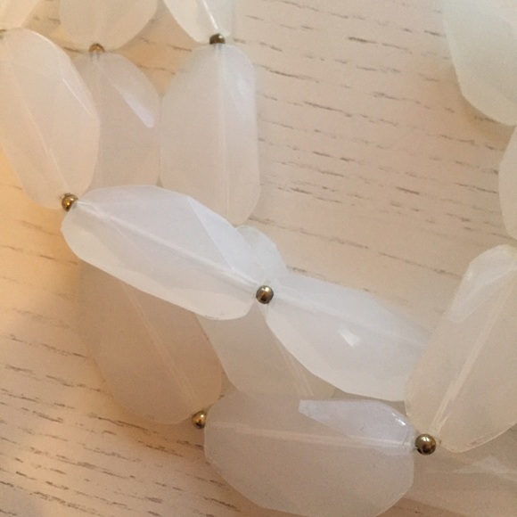 White stone necklace