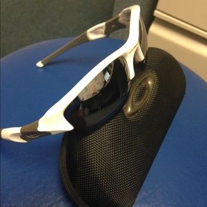 White Frame Oakley Flack-jacket Sunglasses