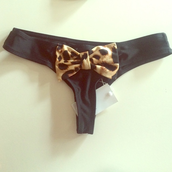 Black Brazilian bikini bottom