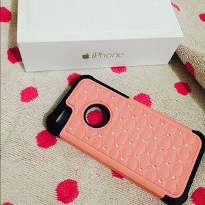 Pink jeweled iPhone 5c case