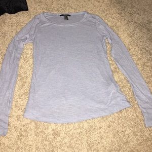 Forever 21 blue long sleeve t shirt