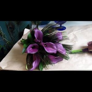 Peacock calla lily bouquet