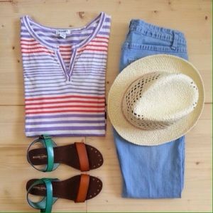 Multicolored Striped Tee