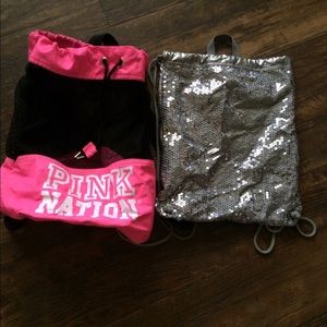 Victoria Secret drawstring bag & seqin bag