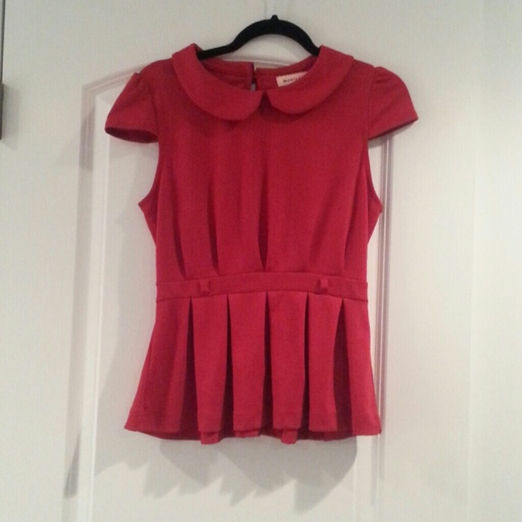 Red Peplum Top