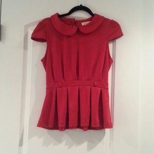 Red Peplum Top