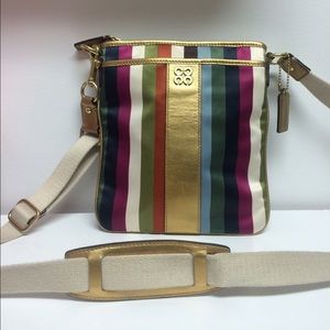 Coach Striped Crossbody Bag