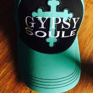 New Turquoise & Black Gypsy Soule ball cap