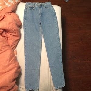 AMERICAN APPAREL PETITE HIGH WAISTED JEANS