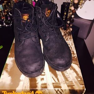 *reduced Black Suede Timberland Boots