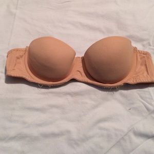 Nude strapless push up bra