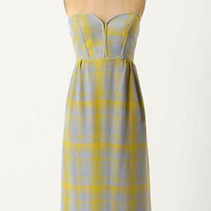 Anthropologie Maple Quilted Pastiche Plaid Maxi