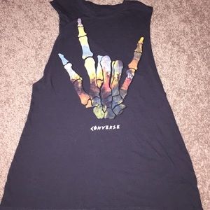 Urban outfitters converse all stars graphic tank
