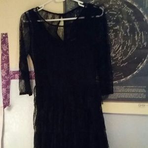 Black lace dress
