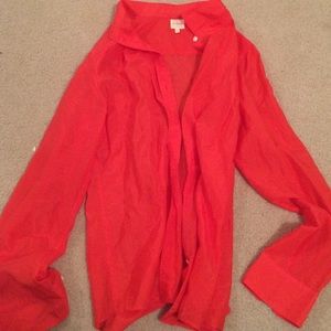 Red button up