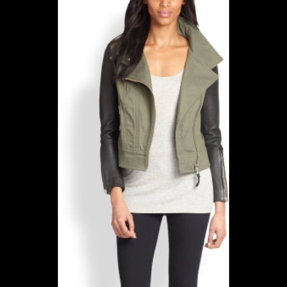 Mackage denim and leather jacket