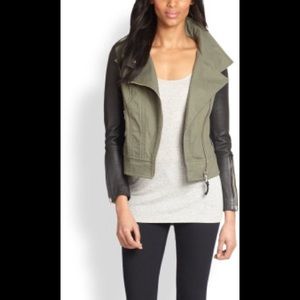 Mackage denim and leather jacket