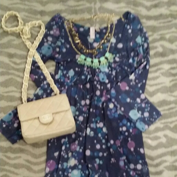 Sweet pea long sleeved empire waist polka dots