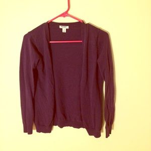 Purple cardigan