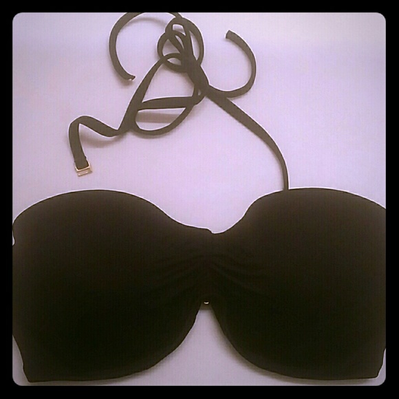 Victoria's secret black bandeau bikini top 34dd