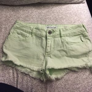PacSun Light green Frayed shorts Size 7