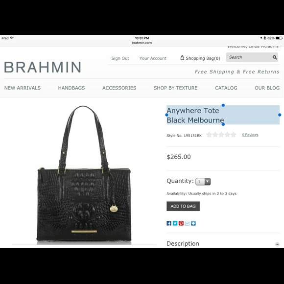 BRAHMIN Melboure Large Tote