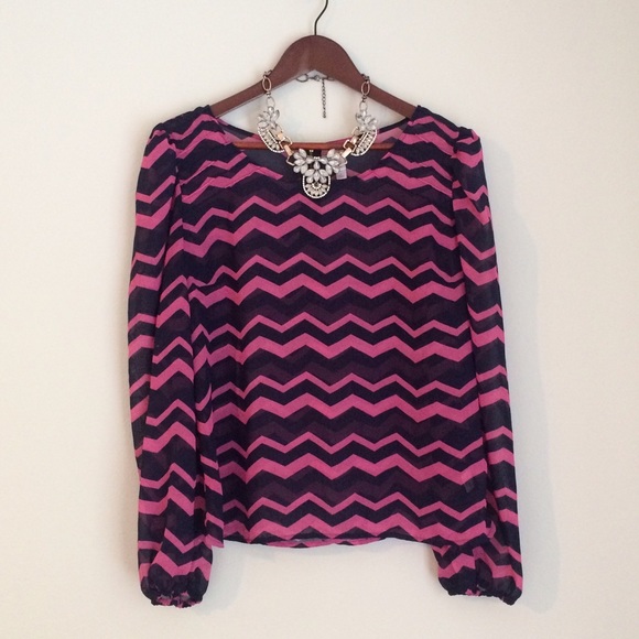 Sheer Chevron Top