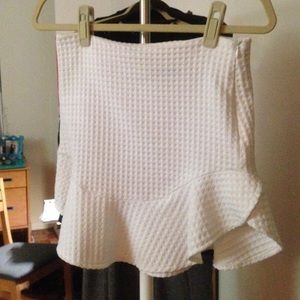 ZARA FLIP WHITE SKIRT-MOVING!!