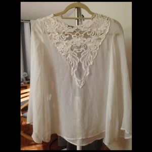 Sheer bohemian top with bell sleeves -Nasty Gal