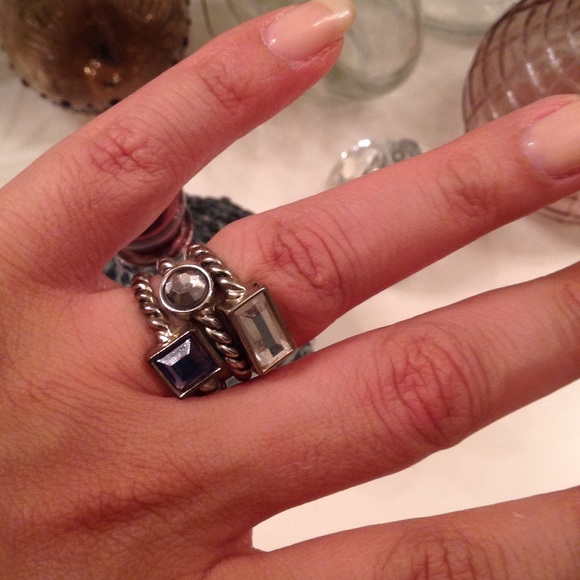 Set of 3 Dark Silver Ring Set 💕💕 - Picture 2 of 3