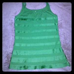 Green striped tank top