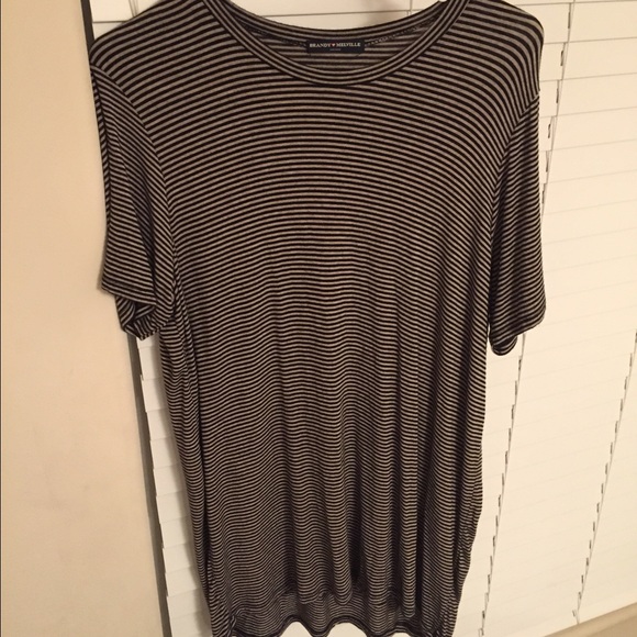 Beige and black striped shirt
