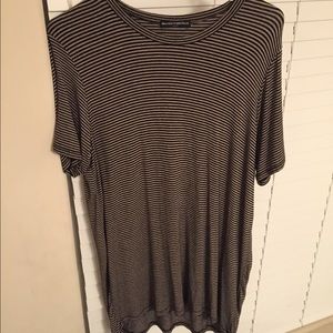 Beige and black striped shirt