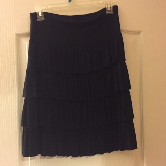 black layered skirt