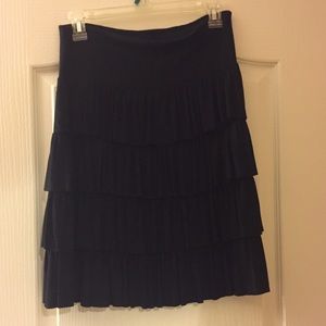 black layered skirt