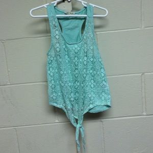 Tied longer crop top