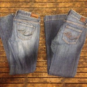 2 pairs of Express jeans