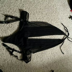 NWOT Pleated Mesh Teddy