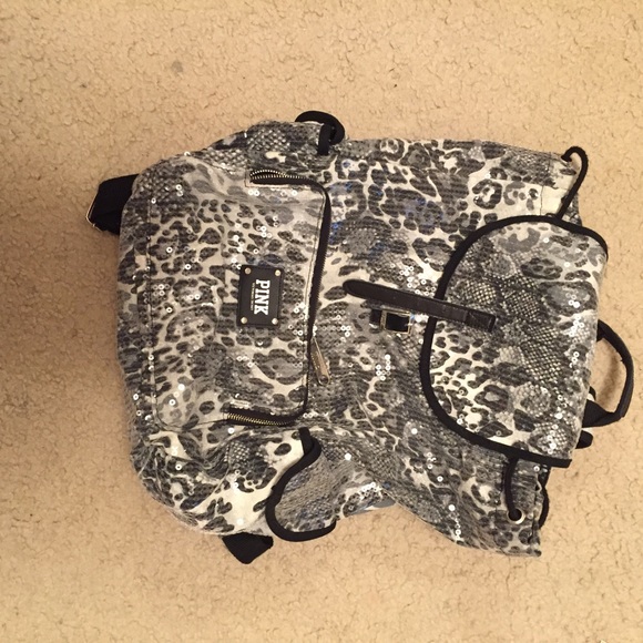 Leopard sequin back pack