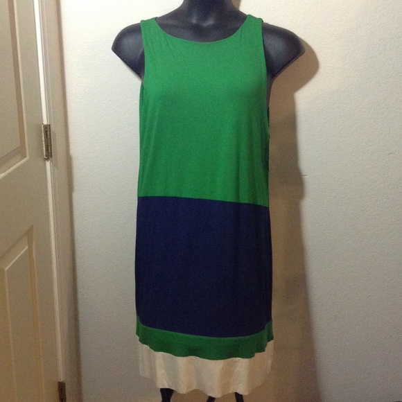 Gorgeous Bright Green, Navy and White Dress 🌸🌸 - Picture 4 of 4