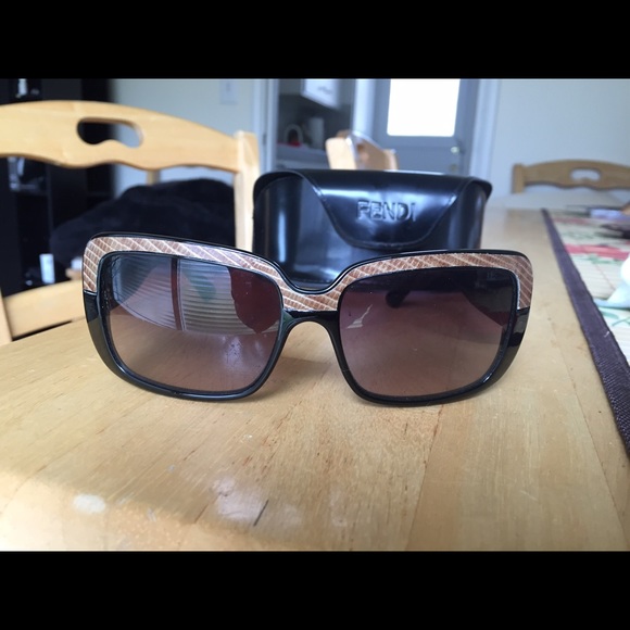 Authentic Fendi reptile skin sunglasses main image 4