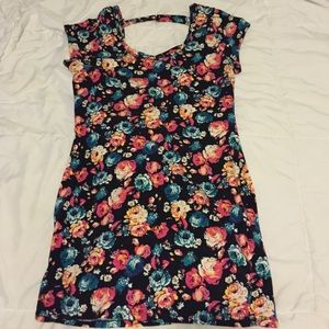 Form fitting floral dress