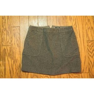 J. Crew grey wool mini skirt size 2
